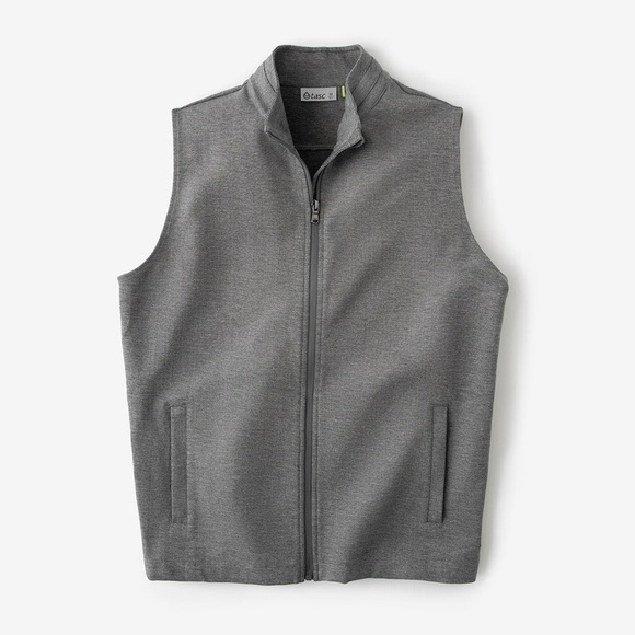 Tasc Performance Men’s Motion Vest Charcoal Heather Gray Size Small Full Zip - Picture 3 of 11